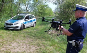 policyjne działania NURD z wykorzystaniem drona