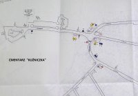 Mapa wyznaczonych objazdów na cmentazrzu Kużniczka