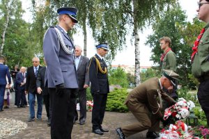 komendant powiatowy w trakcie obchodów agresji sowieckiej