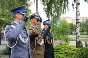 komendant powiatowy w trakcie obchodów agresji sowieckiej