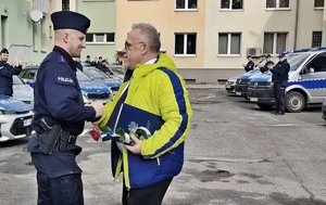 pożegnanie odchodzącego na emeryturę Naczelnika Wydziału Prewencji