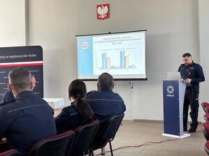 funkcjonariusze na naradzie rocznej