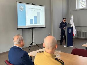 funkcjonariusze na naradzie rocznej