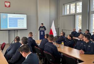 funkcjonariusze na naradzie rocznej