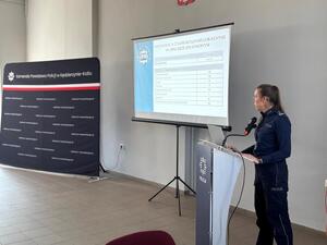 funkcjonariusze na naradzie rocznej