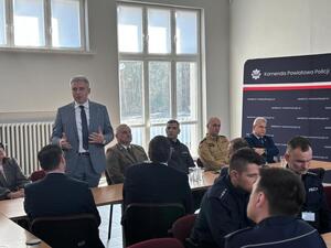 funkcjonariusze na naradzie rocznej