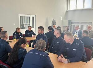 funkcjonariusze na naradzie rocznej