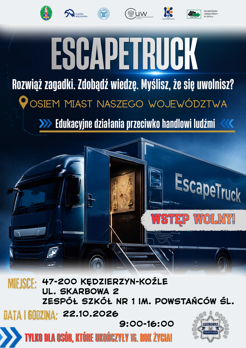 Projekt Escape Truck odwiedzi Kędzierzyn-Koźle
